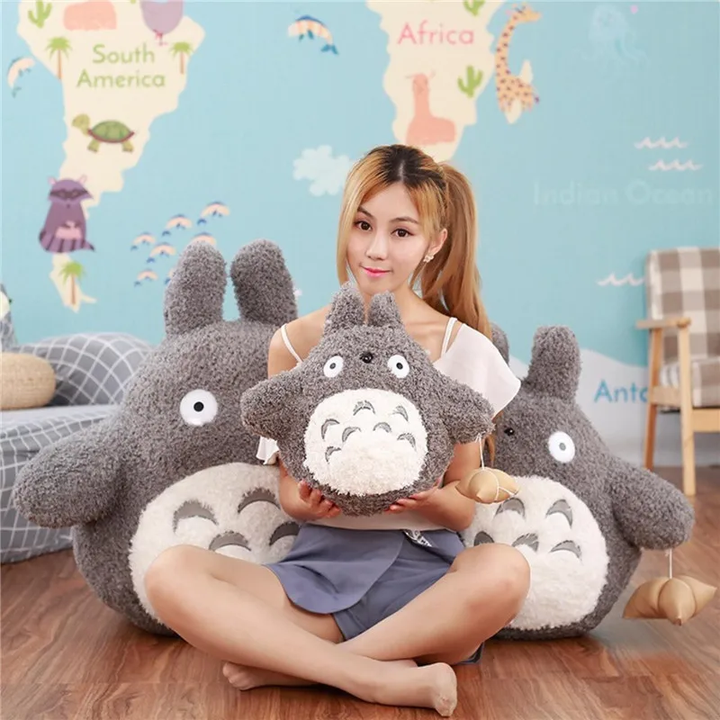 22-60CM Kawaii Japanese Style Studio Ghibli Anime Cat Stuffed Animal Long My Neighbor Totoro Soft Pillow Plush Toys Doll Cushion |