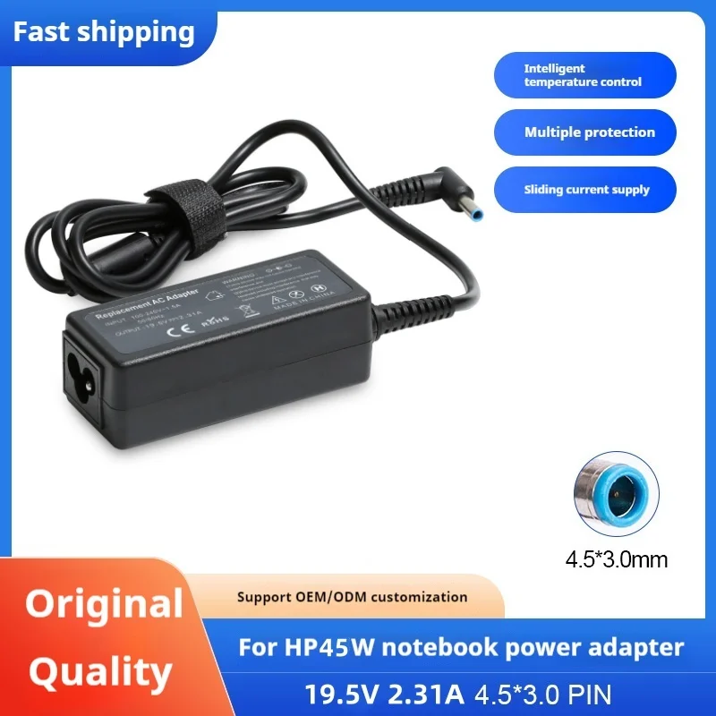 HP 스트림 X360 11 13 14 시리즈용 19.5V 2.31A 4.5*3.0mm 45W 노트북 AC 전원 어댑터 충전기 741727 -001 740015 -001 Tpn-Q155
