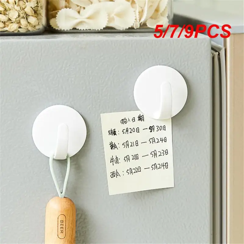 

5/7/9PCS Refrigerator Magnet Hook Waterproof Removable Wall Hooks Convenient Durable Key Holder For Fridge Kitchen Magnetic