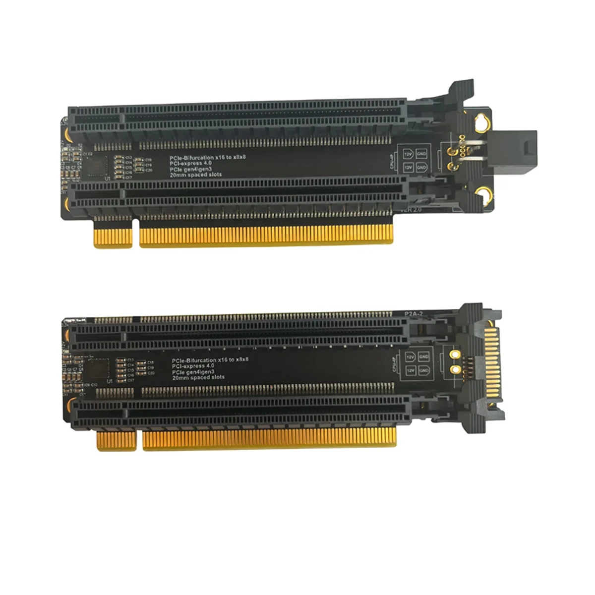 Cartão de Expansão Pci-e Cartão Split Gen4 Pcie-bifurcação X16 para X8x8 Slots Espaçados 20 mm Cpu4p Pinos 4.0 a 2 - Imagem 5