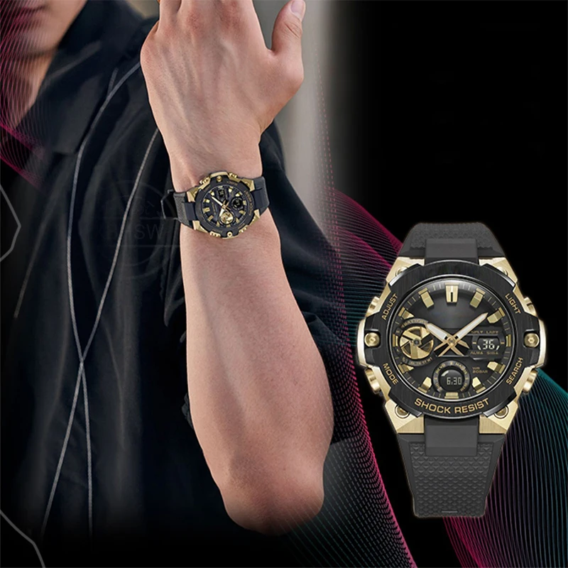 Resin Watch Band Suitable For Casio G-SHOCK GST-B400 Series Men's ports Waterproof Strap Replacement Band Bracelet Accessories