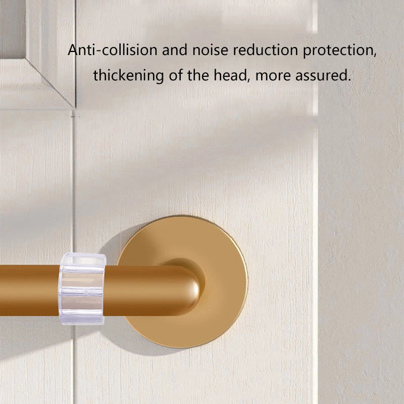 10Pcs Door Stops PVC Door Handle er Wall Protection Doorknob Bumper Furniture Protected Crash Pads Shockproof Rings