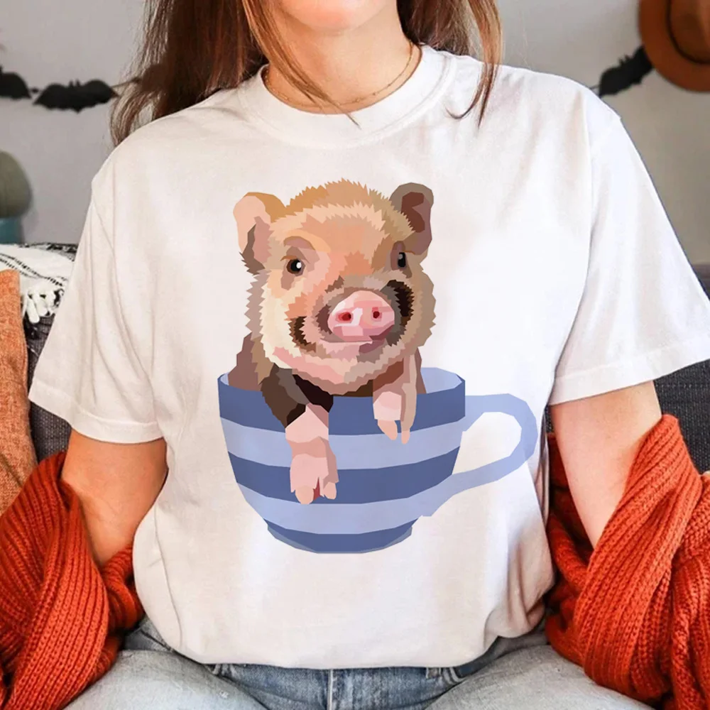 

Pigs top women Japanese harajuku tshirt girl graphic funny clothes