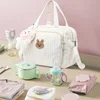 Baby Diaper Bags Maternity Mommy Bag Portable Multi-function Large Capacity Quilted Mom Travel Tote Bottle Storage with Pendant 1