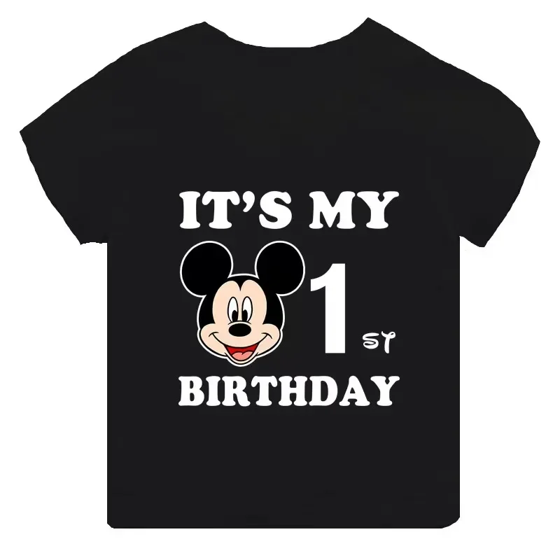thumbnail image 1 of Ropa para niños, camisetas de algodón con número de cumpleaños de Mickey Mouse, ropa kawaii para niñas, camisetas para niños, dibujos animados de anime, ropa informal, 1 of 5
