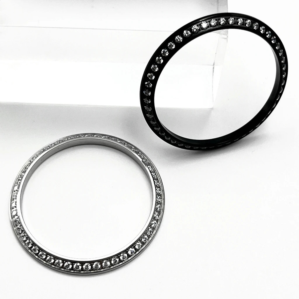 Gemstone Outer Ring High-Quality Stainless Steel Watch Bezel