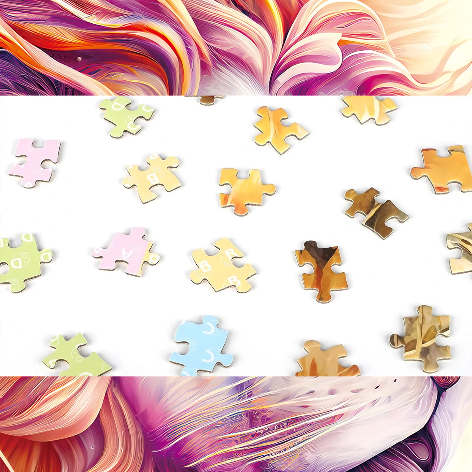 300pcs Flowers Drawn Lion Velvet Material Floor Jigsaw Puzzles for Adults Home Decor Games Family Fun Educational Toys for Kids 4