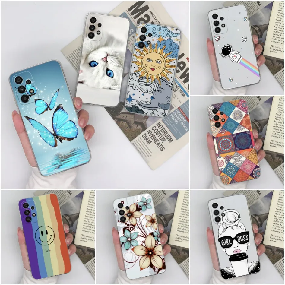 Custodia Per Telefono Per Samsung Galaxy A33 A24 Custodia Morbida In Silicone Trasparente Antiurto Tpu Rainbow Per Samsung A 33 A 24 Fundas Coques