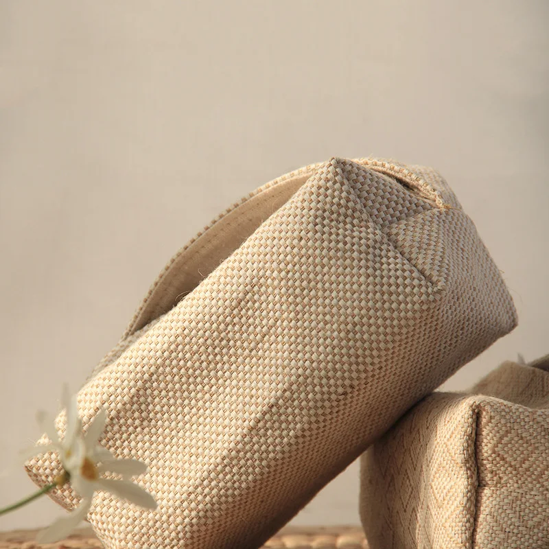 Japanese-Style Jute Tissue Dispenser For Living Room Home Car