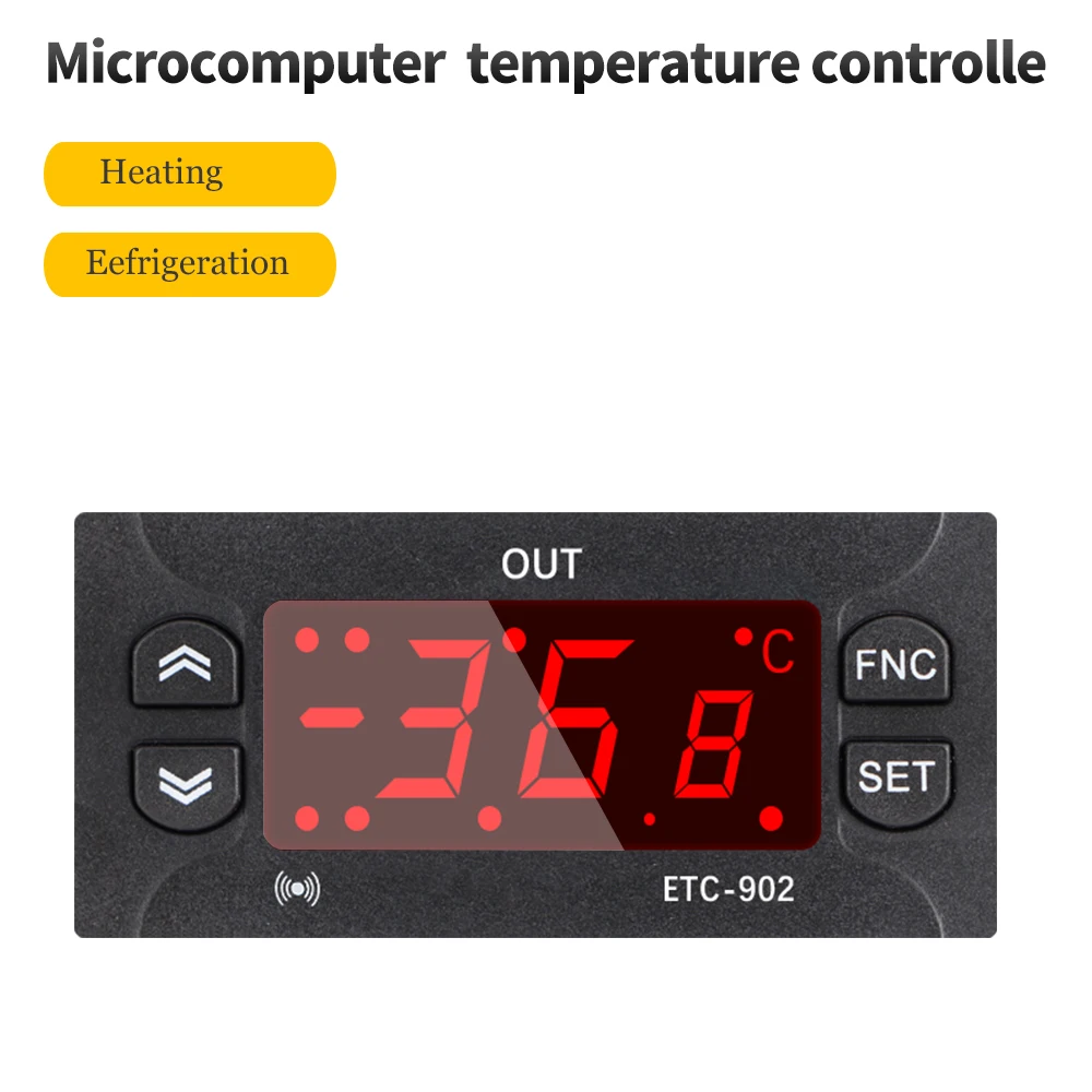 Digital Temperature Controller ETC-902 12V 24V 110V, Thermostat Thermoregulator