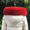 Winter Genuine 100% Real Fox Fur Scarf Fox Straight Collar Scarf Genuine Thick Shawl Natural Fox Fur Collar Real Fox Fur Scarves 5