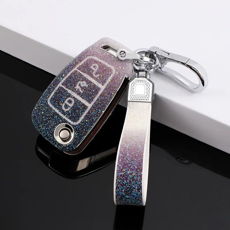 

1 PCS Car Key Cover Protector Case For Audi A3 A4 A5 C5 C6 8L 8P B6 B7 B8 C6 RS3 Q3 Q7 TT 8L 8V S3 keychain