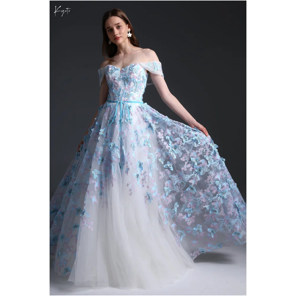 blue butterfly wedding dress Butterfly Oasis Gown– Teuta Matoshi