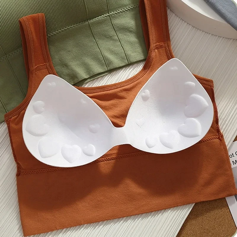 Sports Bra Women Seamless Breathable Fitness Crop Top Beautiful Back Push Up Underwear Slim Elastic Sleeveless Vest