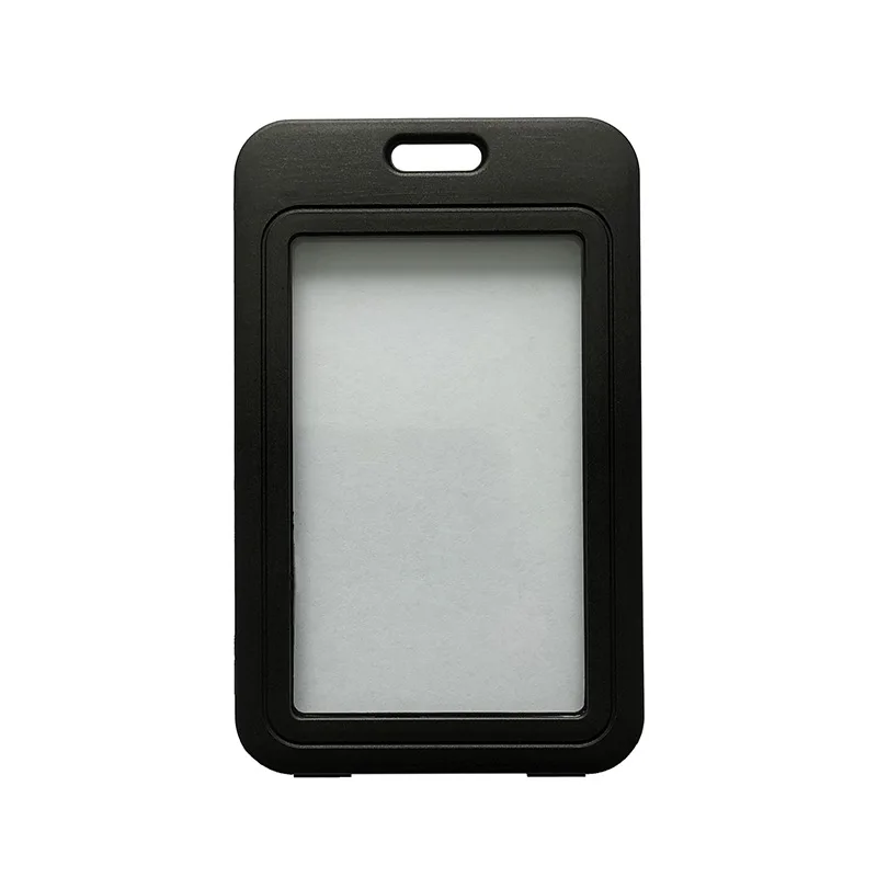 Card Holder 1pc Double-sided Transparent Working Permit Case Sleeve Lanyard Badge Reel Neck Strap For Staff