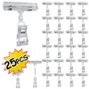 25Pcs Clear POP Advertising Clips Plastic Sign Price Display Label Tag Clip Holders In Supermarket Retails Label Holder Clamp ﻿ 2