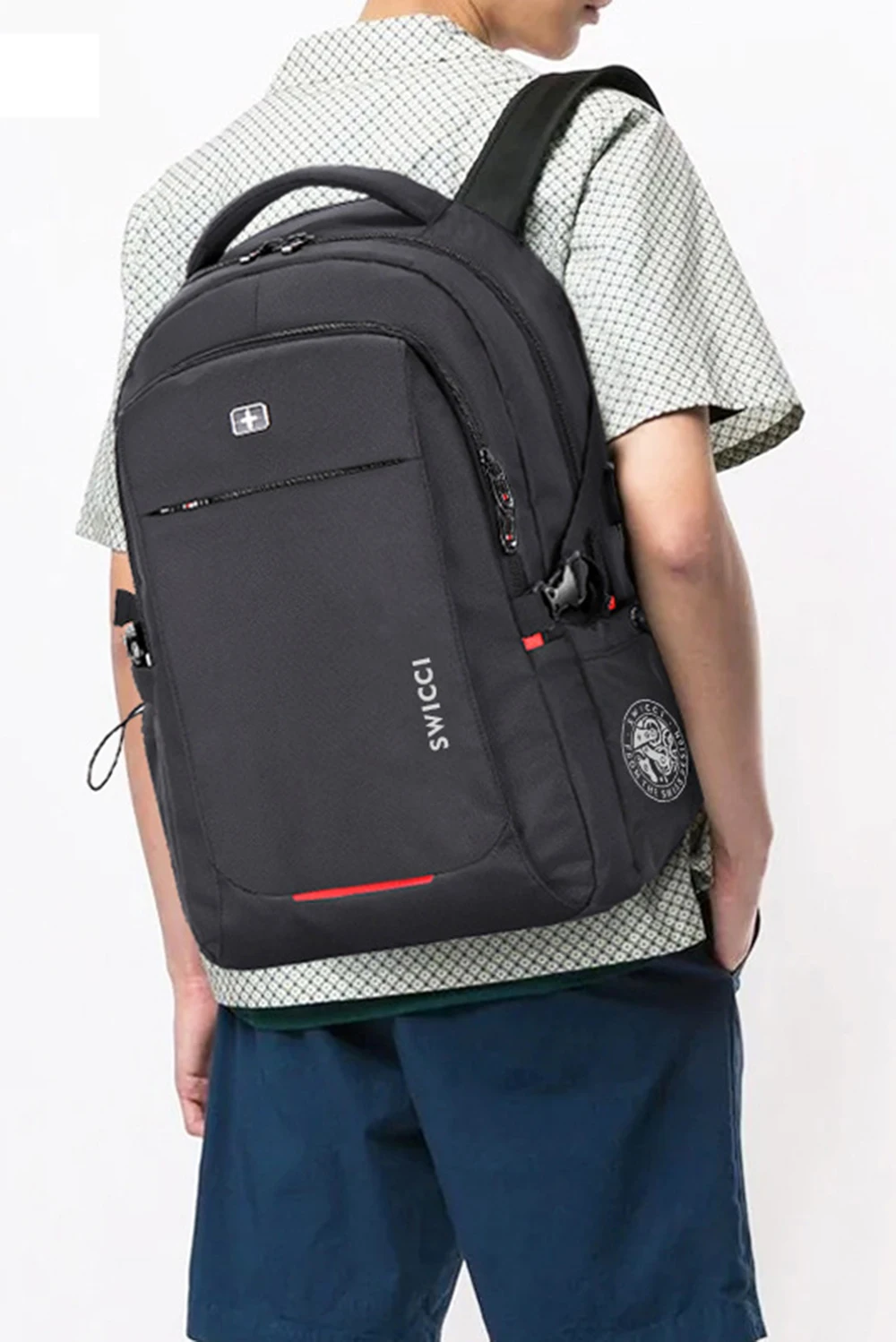 ravel 16 17.3 inch Laptop swiss Backpack USB Charging Anti-Theft Business Luggage Daypack for Men Women College School Bag 6