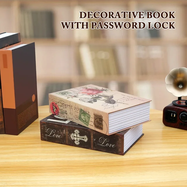 Secret Hidden Safe Security Box with Password Lock Book Shape Safe Lock Cash Money Coin Storage Mini Lock Box for Home NEW 2