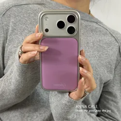 Spring Day Advanced Gentle Purple Electroplated Cute Phone Case - Y2K Series Cover - iPhone 15 Plus (Only Case B)