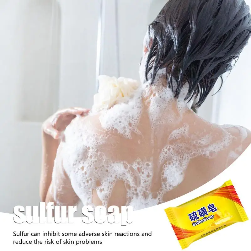 Sulfur Soap Cleaner Bar Shanghai Natural Facial Cleanser face washing bathing and foot washing