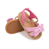 KIDSUN 2021 New Product Baby Sandals Infant Girls Shoes Bow-knot Princess Rubber Sole Non-slip Toddler First Walkers 2-colors 2
