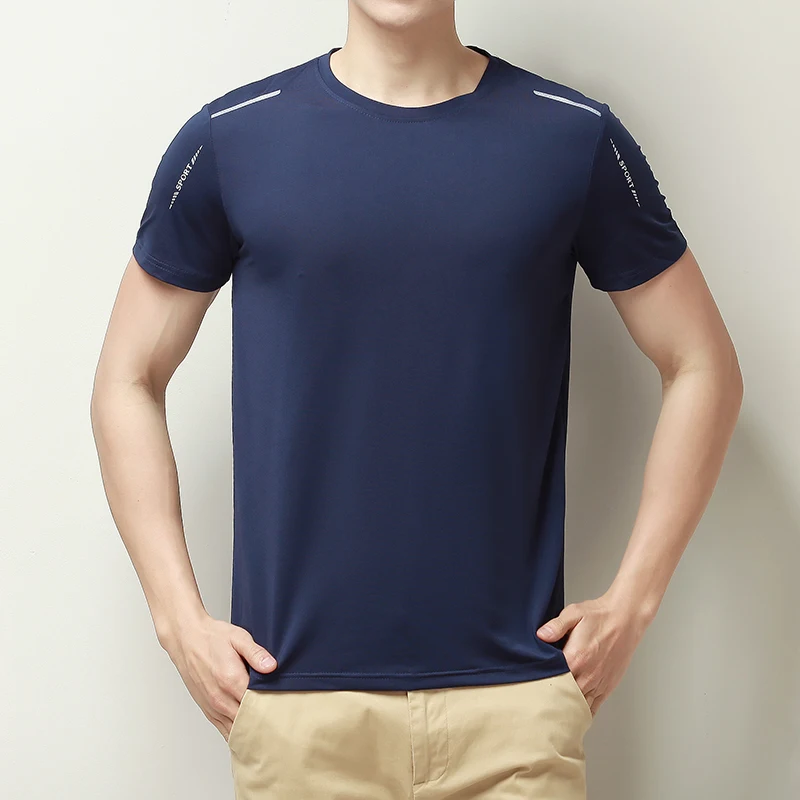 여름 남성 야외 배구 스포츠 땀 흡수 속건 아이스 실크 티셔츠 가볍고 통기성 좋은 반팔 티셔츠