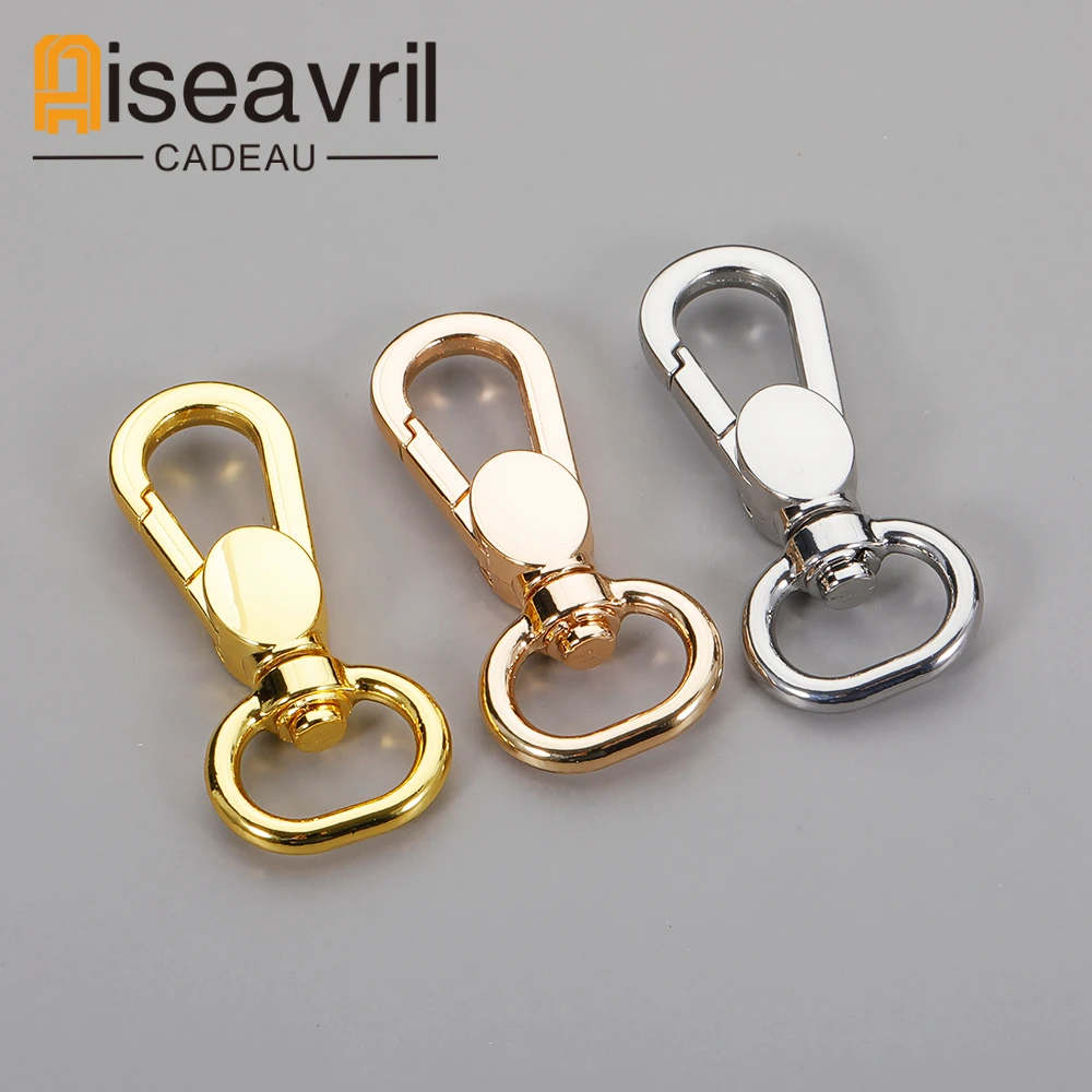 

10pcs Swivel Clasps Bag Strap Hook Buckles Lanyard Snap Hooks Keychain Clip Metal Lobster Claw Clasp for Keyring Crafting Sewing