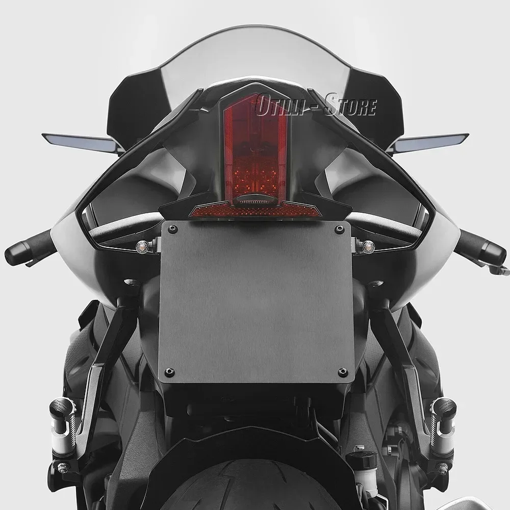 야마하 YZF R6 YZF-R6 LED 라이트가 있는 백미러 YZF R7 2021-2025 스포츠 윙렛 미러 조절 가능 회전 스텔스 미러
