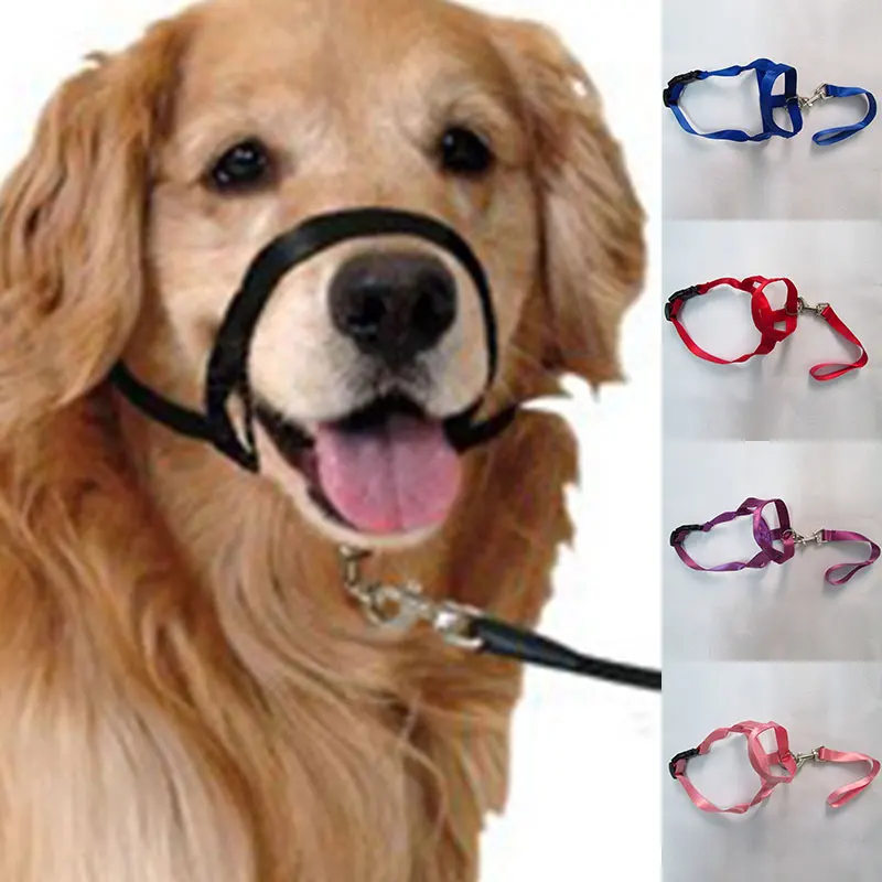 Adjustable Harness Muzzle Dogs Strap Muzzle Dogs Halter Collar Dog