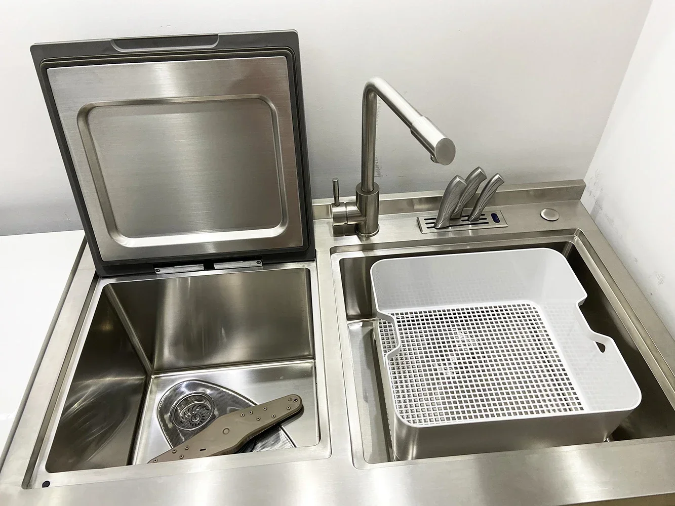 Vegetables And Fruits Cleaning Fully Automatic Household Dishwasher Drying Installation Integrated Sink Household Dishwashe 5