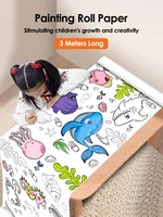 Children Drawing Roll DIY Sticky Color Filling Paper Coloring Paper Roll For Kids DIY Painting Drawing Early Educational Toys 1