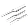 Ear Earpick Wax Removal Medical Forceps Angled Jewelry Clamp Clip Nasal Curved Earwax Tweezers Clip Eyelash Remover Cleaner Tool 2