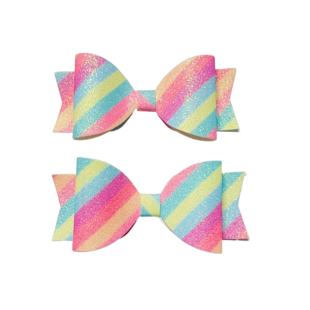 

10 шт. блестящие градиентные заколки для волос радужного цвета с бантом в полоску аксессуары для волос модные головные уборы для девочек