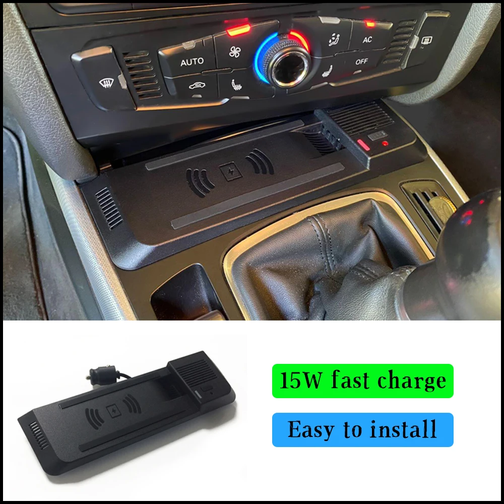 Wireless Charger For Audi A4 B8 B9 A4 Allroad A5 S5 Rs5 Q5 15w Phone Charge Qc3 Fast Charging
