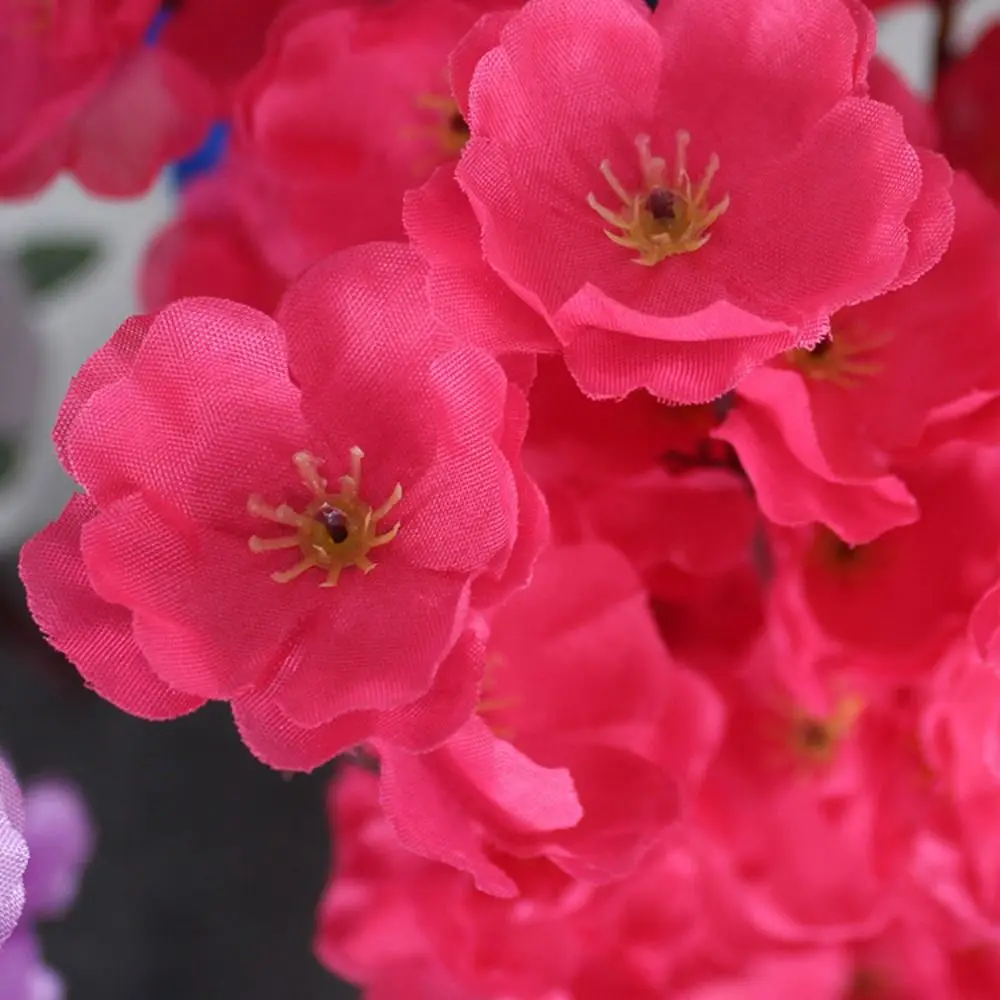 7 Zweige Künstliche Kirschblüten Blumenarrangement 55cm Lebensechte Pfirsichblüten Vasenfüller Heimdekoration – Detail 8