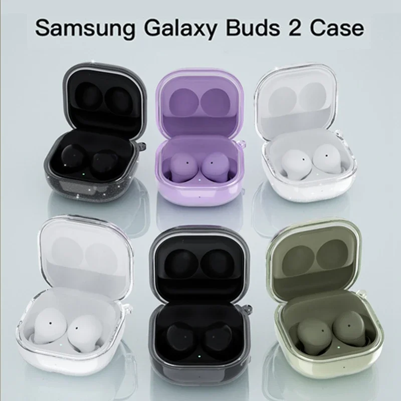 

Clear Protective Case for Samsung Galaxy Buds 2 Live Glitter Silicone Earphone Case for Galaxy Buds Live/Buds 2 Pro Case Cover