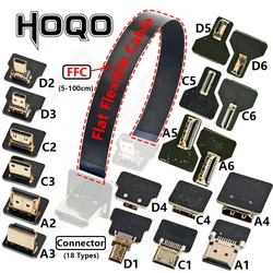 Ribbon FPV Flexible Flat Cable with Micro HDMI to HDMI/Mini HDMI Female Adapter, 90-Degree FFC 20-Pin - Only FFC -20cm (One Part of)