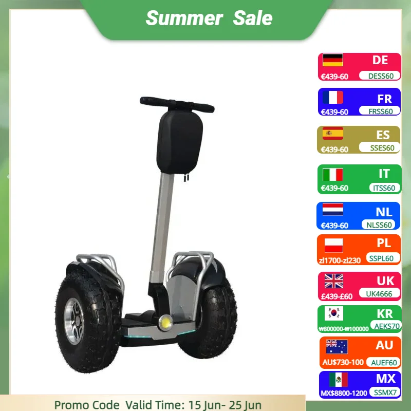 Powerful Fashion Electric Scooter Fat Tire Big Wheels 60V 2400W Adult Off Road Mobility Scooter With Smart APP Removable Battery