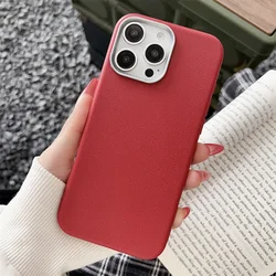 Luxury Leather Shockproof Phone Case with Enhanced Camera Protection for Redmi Turbo 4 (Red)