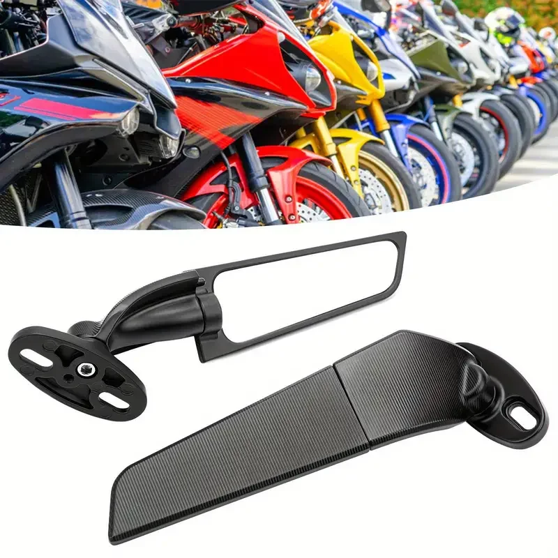 Specchietti Retrovisori Laterali CNC Per Suzuki GSXR 600 750 1000 GSX1300R GSX650F - Nero Con Luce | Montaggio Semplice