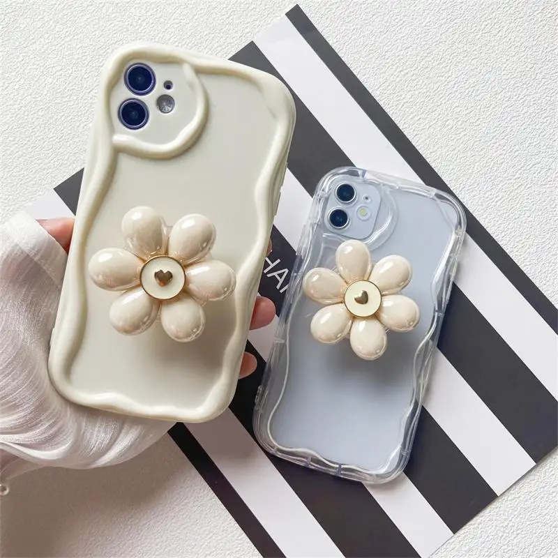 Elegant Soft Flower Holder Phone Case - Durable and Stylish Cover