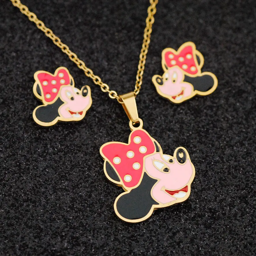 Black Mickey Hearts Necklace – Wishes & Co.