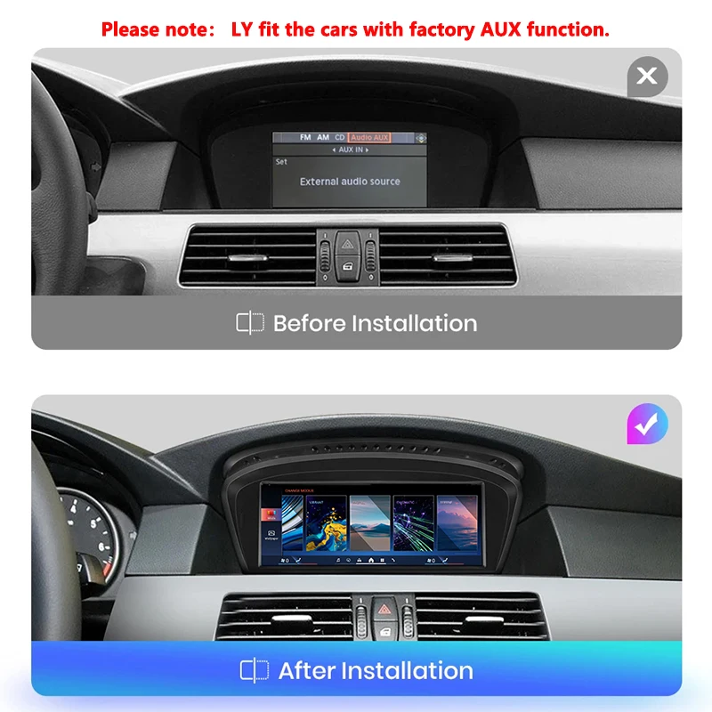 Pantalla Android 15 con Carplay y Android Auto para BMW Serie 3 y 5 E60 E61 E63 E90 E91 E92 2004-2010, Sistema CCC CIC, Reproductor Multimedia para Auto, Radio, 8.8 Pulgadas, 4G, BT, Chip Qualcomm Snapdragon 665, DSP 2
