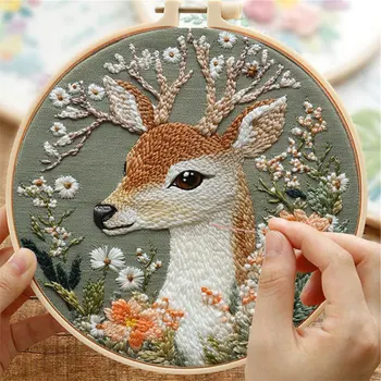 Animal Landscape Embroidery Kit 1