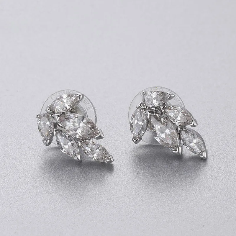 Original Stud Earrings 2024 Jewelry Austrian High Quality Crystal Charm Simple Flower Geometric Earrings for Women With Logo