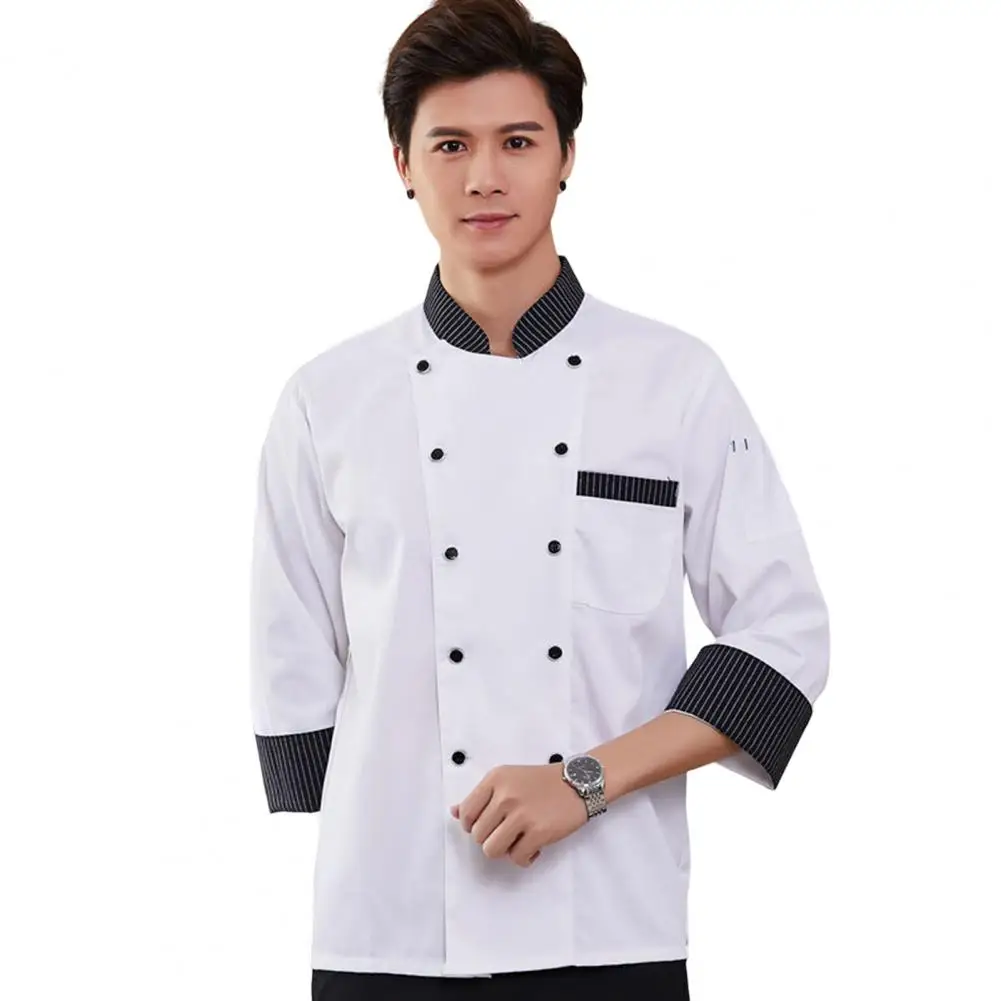 Chef Short Sleeve Summer Suit Men's Uniform Women's Kitchen Plus Size Men's Uniform Soft Chef Uniform Foodservice sexy uniform role playing stewardess uniform temptation perspective policewoman suit pure cute white short sleeves