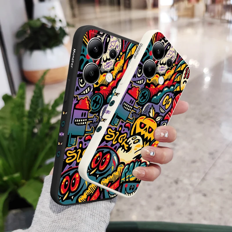 Liquid Silicone Pumpkin Monster Phone Case Cover