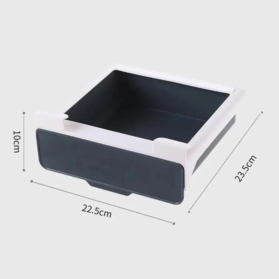 1 Pcs Storage Holder Baskets Under The Table Plastic Hanging Storage Box Tableware Desk Gadgets Organizer