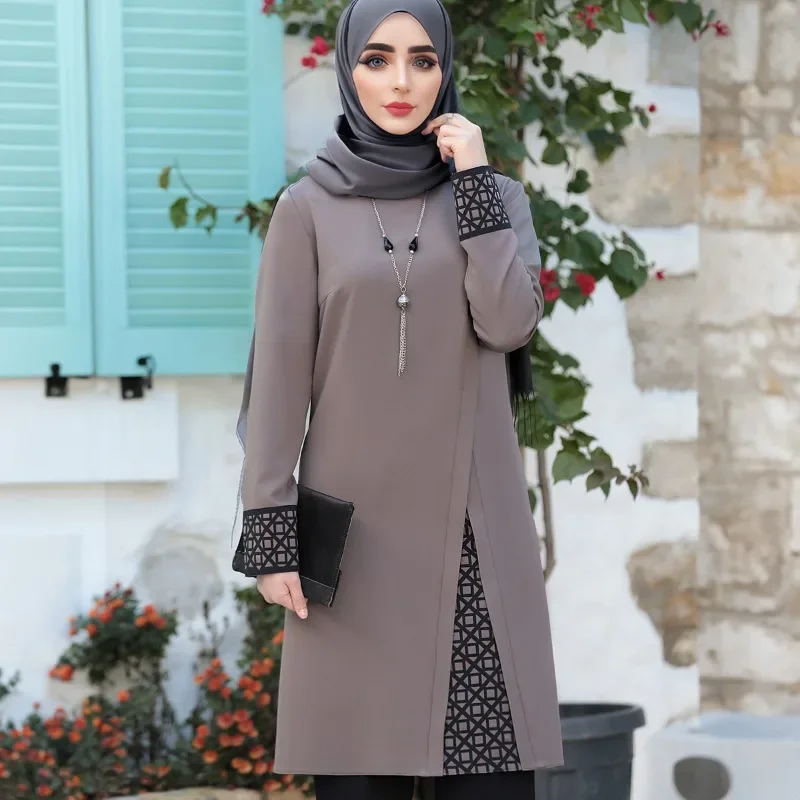 Casual Abaya Prayer Suit, Islam Ramadan Abaya, Monochromatic, Two-Piece, Middle East Arabia Clothing, Fashion, 2023