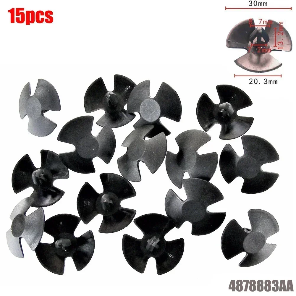 30 Clip Fermi Isolanti Per Cofano Auto + Leva Di Rimozione - Nylon, Ricambio OEM 4878883AA, Rosse E Nere - 4